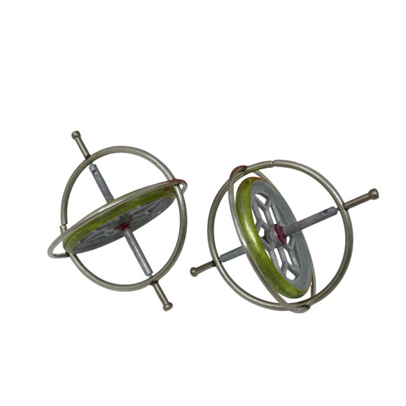 Tedco Gyroscope Twin Pack Retro Kids Science Spinning Top Physics Toy Vintage - Picture 4 of 7